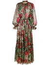 DOLCE & GABBANA DOLCE & GABBANA PATTERNED GOWN - BROWN