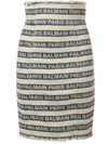 BALMAIN PARIS STRIPED SKIRT