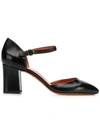 SANTONI CHUNKY HEEL PUMPS