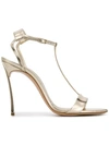 CASADEI CASADEI T-BAR SANDALS - 金色