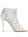 CASADEI GLADIATOR PEEP TOE SANDALS