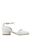 Maison Margiela White Tabi Ankle Strap Heels In T1003 White