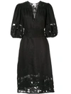 ZIMMERMANN JUNO EMBROIDERED YOKE DRESS