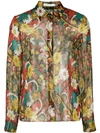 ALICE AND OLIVIA FLORAL PRINT SHIRT