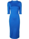 Alice And Olivia Fitted Midi Dress In Blue