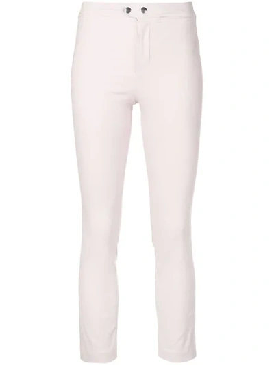 Isabel Marant Nila Flat-front Flared Crop Trousers In Pink