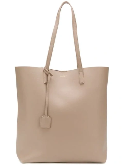 Saint Laurent Shopper Tote Bag In Neutrals