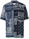 Sacai Bandana Print Shirt In Blue