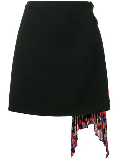 Givenchy Side Pleated Skirt In 001 Black