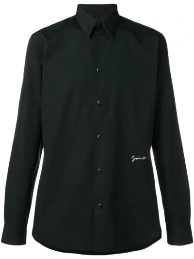 Givenchy Signature Logo Shirt - 黑色 In Black
