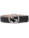 GUCCI GUCCI JACQUARD GG KNIT BELT - BLUE