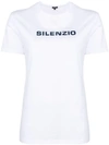 Aspesi Slim Fit Cotton T-shirt With Lettering In White