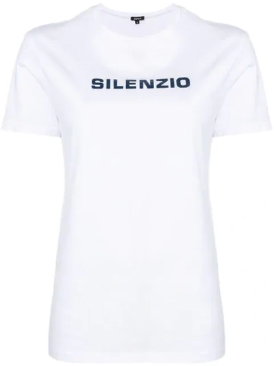 Aspesi Silenzio Print T-shirt In White