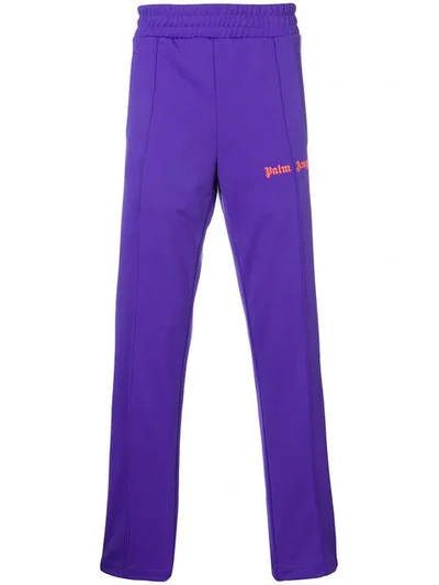 Palm Angels Logo运动裤 - 紫色 In 9517 Purple/ Fluo Orange