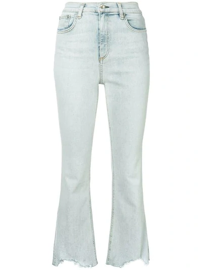 Rag & Bone 'hana' Cropped-jeans In Blue