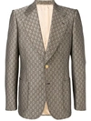 GUCCI GUCCI GG SUIT JACKET - BROWN