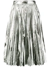 CALVIN KLEIN 205W39NYC METALLIC PLEATED SKIRT