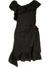 GOEN J RUFFLE-TRIMMED WRAP DRESS