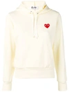 COMME DES GARÇONS PLAY COMME DES GARÇONS PLAY LOGO EMBROIDERED HOODIE - 黄色