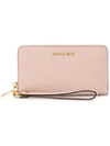 MICHAEL MICHAEL KORS MICHAEL MICHAEL KORS JET SET TRAVEL WALLET - PINK