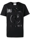 Moschino Black Double Question Mark Print T-shirt In Black