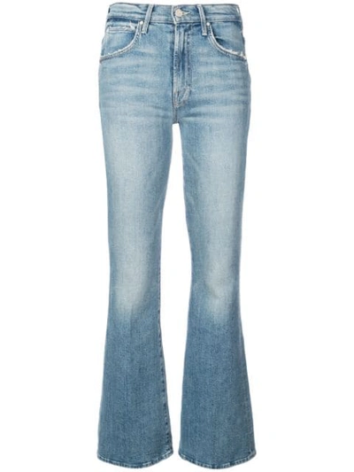 Mother High Rise Bootcut Jeans In Blue