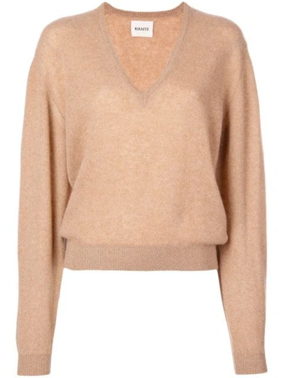 Khaite Cashmere V-neck Sweater - 棕色 In Brown