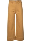 APIECE APART CROPPED STRAIGHT-CUT TROUSERS