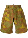 DSQUARED2 CAMOUFLAGE PRINT CARGO SHORTS