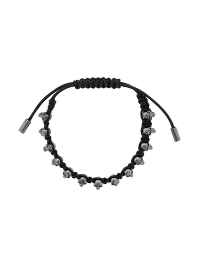 Alexander Mcqueen Leather Bracelet In Black