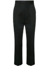 RICK OWENS CROPPED PLEATED TROUSERS