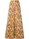 MARNI FLORAL-PRINT TWILL TROUSERS