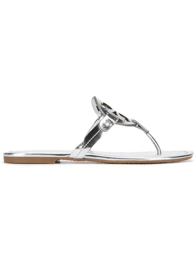 Tory Burch Miller Metallic Flat Slide Sandals