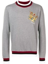 DOLCE & GABBANA CROWN LOGO PATCH SWEATER