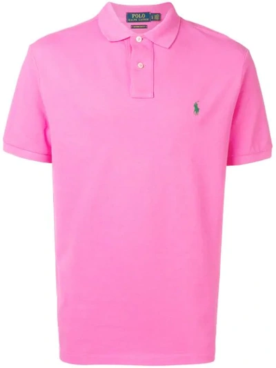 Polo Ralph Lauren Custom Slim Fit Mesh Short Sleeve Polo Shirt In Pink