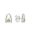 LAGOS BELOVED LOCK STUD EARRINGS,PROD217530283