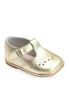 L'AMOUR SHOES GIRL'S BIRDIE METALLIC LEATHER T-STRAP BROGUE MARY JANE, BABY,PROD218340162