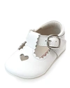 L'AMOUR SHOES GIRL'S ROSALE HEART CUTOUT LEATHER MARY JANE CRIB SHOES, BABY,PROD218350158