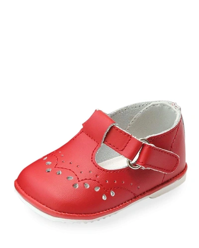 L'AMOUR SHOES GIRL'S BIRDIE LEATHER T-STRAP BROGUE MARY JANE, BABY,PROD218350154