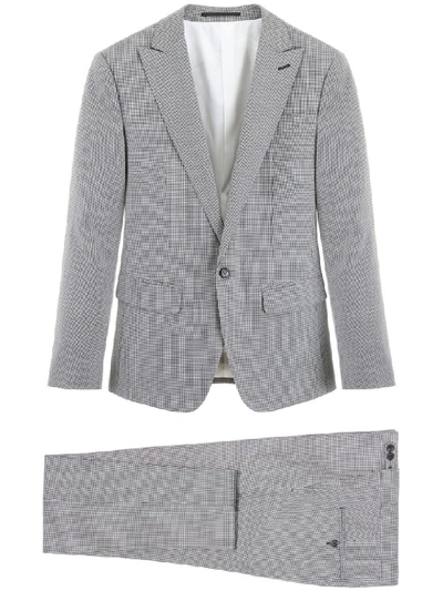 Dsquared2 Micro Check Two-piece Suit In Grey (grey)