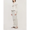 RICK OWENS NASKA COTTON AND SILK-BLEND BIKER JACKET