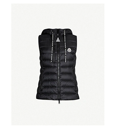 Moncler Sucrette Hooded Quilted-down Gilet In Black