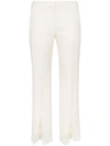 ALEXANDER MCQUEEN ALEXANDER MCQUEEN LACE INSERTS STRAIGHT TROUSERS - WHITE