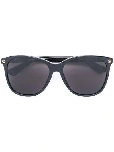 Gucci Oversized-sonnenbrille Mit Runden Gläsern In 黑色