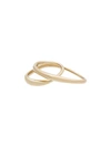 Charlotte Chesnais Gold Heart Two Finger Gold Plated Ring In Gold
