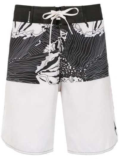 Osklen Badeshorts Mit Print In Neutrals