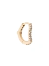 MARIA BLACK 14KT YELLOW GOLD AND DIAMOND WAVE HUGGIE EARRING