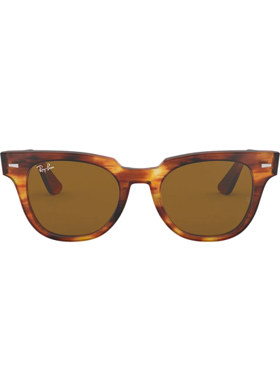 Ray Ban Ray-ban Unisex Meteor Wayfarer Sunglasses, 50mm In Brown