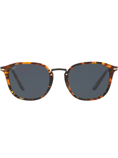 Persol Men's Po3184s Round Acetate Sunglasses In Tortoise Brown