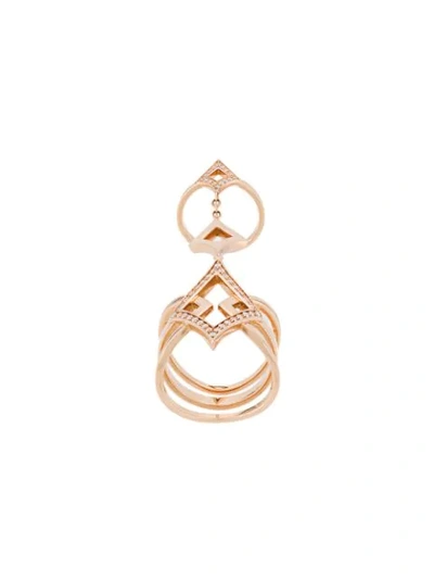 Anapsara 18kt Rose Gold Oneness Diamond Ring